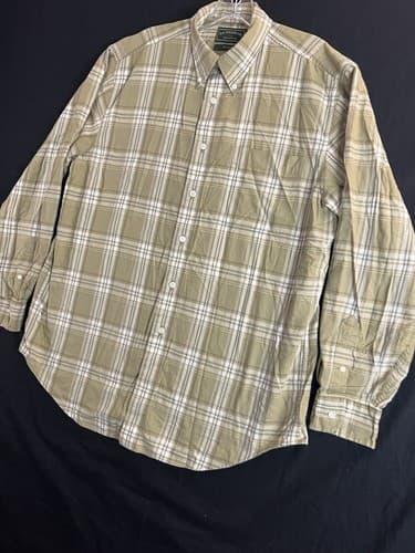 Filson Shirt Mens Large Green Brown White Flannel Long Sleeve Button Up Plaid - Thumbnail 5