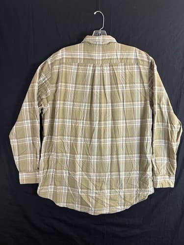 Filson Shirt Mens Large Green Brown White Flannel Long Sleeve Button Up Plaid - Thumbnail 6