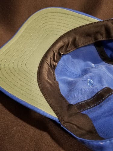VTG 90s Nike SWOOSH Script Strapback Spellout Hat Cap Blue Cap Adjustable Rayon - Thumbnail 8