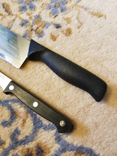 2 Ginsu Knives Chef Knife 6" Serrated Blade Steak All Purpose Black Handle Set - Thumbnail 2