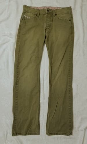 Men's RARE Green Diesel Viker A Trousers Regular Straight Pants W28 L30
