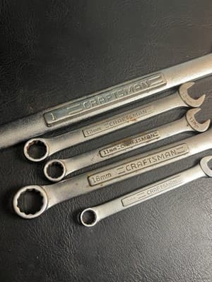 Lot Of 5 Vintage VV Craftsman Metric Combination Wrenches VA 16 13 11 9 - Thumbnail 3