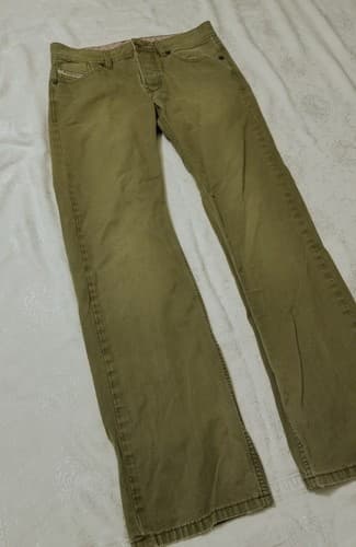 Men's RARE Green Diesel Viker A Trousers Regular Straight Pants W28 L30 - Thumbnail 12