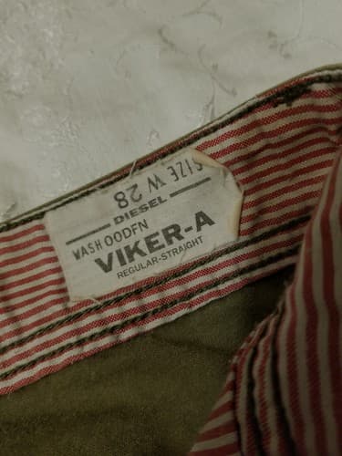 Men's RARE Green Diesel Viker A Trousers Regular Straight Pants W28 L30 - Thumbnail 6