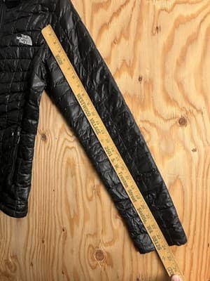 The North Face Thermoball Puffer Jacket Womens XS Quilted Full Zip Black Hooded - Thumbnail 6