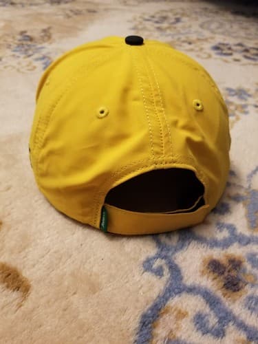 NWOT Bogey Boys B Chenille Logo Golf Yellow Adjustable Snapback Hat Cap One Size - Thumbnail 3