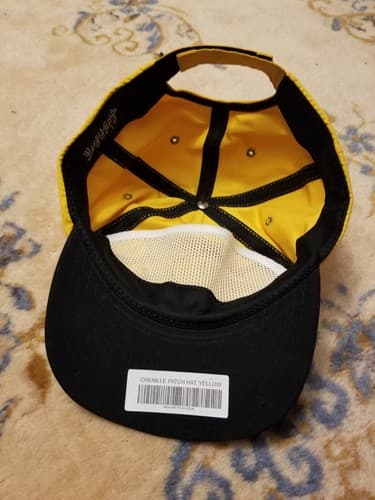 NWOT Bogey Boys B Chenille Logo Golf Yellow Adjustable Snapback Hat Cap One Size - Thumbnail 9