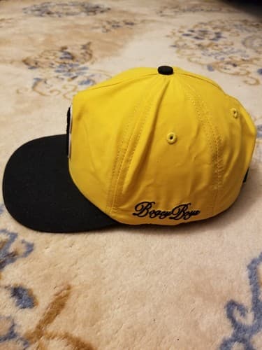 NWOT Bogey Boys B Chenille Logo Golf Yellow Adjustable Snapback Hat Cap One Size - Thumbnail 2