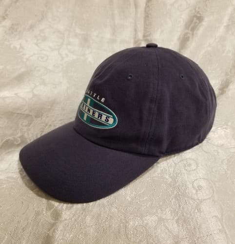 VTG Seattle Mariners Sports Specialties Cross Hat Ball Cap Hook Loop Vintage - Thumbnail 3
