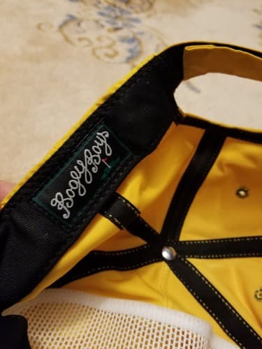 NWOT Bogey Boys B Chenille Logo Golf Yellow Adjustable Snapback Hat Cap One Size - Thumbnail 10