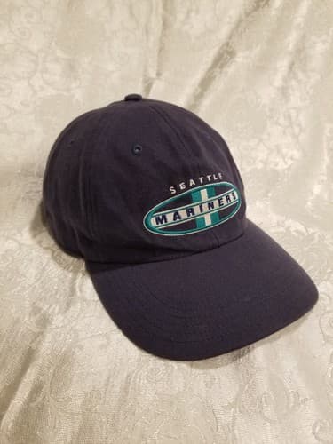 VTG Seattle Mariners Sports Specialties Cross Hat Ball Cap Hook Loop Vintage