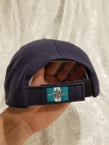 VTG Seattle Mariners Sports Specialties Cross Hat Ball Cap Hook Loop Vintage - Thumbnail 4