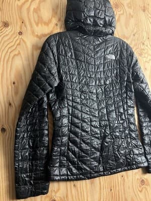 The North Face Thermoball Puffer Jacket Womens XS Quilted Full Zip Black Hooded - Thumbnail 14