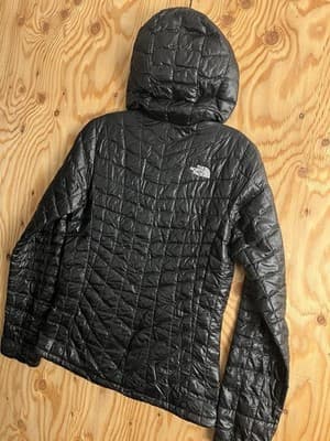 The North Face Thermoball Puffer Jacket Womens XS Quilted Full Zip Black Hooded - Thumbnail 17