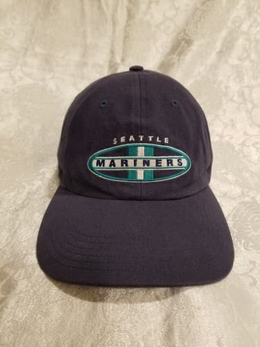 VTG Seattle Mariners Sports Specialties Cross Hat Ball Cap Hook Loop Vintage - Thumbnail 2
