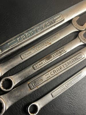 Lot Of 5 Vintage VV Craftsman Metric Combination Wrenches VA 16 13 11 9 - Thumbnail 6