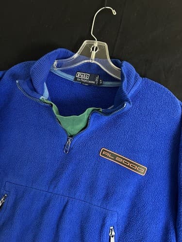 VTG 90s RL 2000 POLO Ralph Lauren Sz S Thick Ski Sweater Cobalt Blue Classic 1/4 - Thumbnail 2