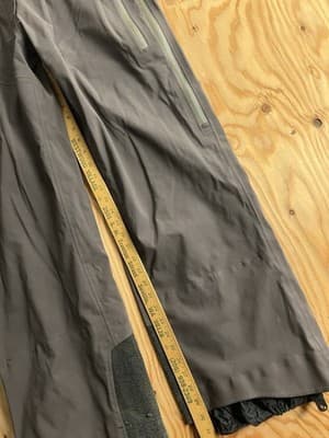 VTG Arcteryx Descent Hard Shell Goretex Ski Pants Mens XL Slate Snow Adjustable - Thumbnail 8