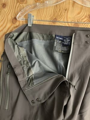 VTG Arcteryx Descent Hard Shell Goretex Ski Pants Mens XL Slate Snow Adjustable - Thumbnail 12