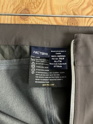 VTG Arcteryx Descent Hard Shell Goretex Ski Pants Mens XL Slate Snow Adjustable - Thumbnail 13