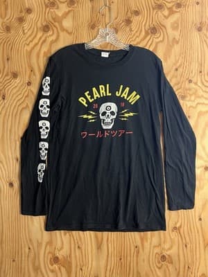 Pearl Jam 2018 Electric Skull Tour World Tour Long Sleeve T Shirt Mens M Rare - Image 1
