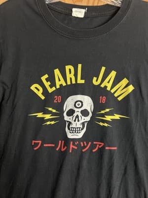 Pearl Jam 2018 Electric Skull Tour World Tour Long Sleeve T Shirt Mens M Rare - Thumbnail 2