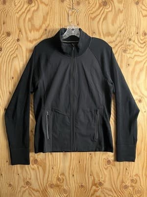 Smartwool Active Womens XL Merino Wool Blend Full Zip Intraknit Jacket Black - Image 1