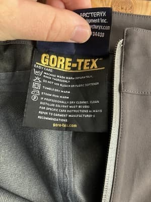 VTG Arcteryx Descent Hard Shell Goretex Ski Pants Mens XL Slate Snow Adjustable - Thumbnail 15