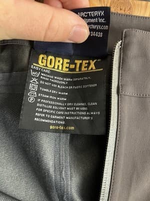 VTG Arcteryx Descent Hard Shell Goretex Ski Pants Mens XL Slate Snow Adjustable - Thumbnail 14