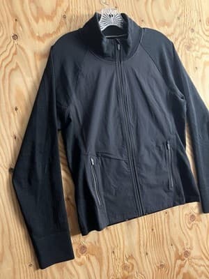 Smartwool Active Womens XL Merino Wool Blend Full Zip Intraknit Jacket Black - Thumbnail 7
