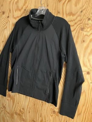 Smartwool Active Womens XL Merino Wool Blend Full Zip Intraknit Jacket Black - Thumbnail 6