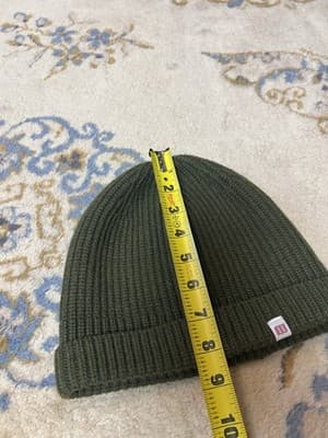 Topo Designs Rib Knit Hat Beanie Fitted Mens One Size Green Wool Nylon Cuffed - Thumbnail 5