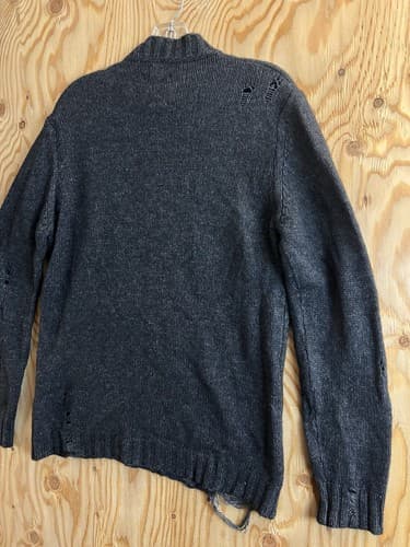 RARE Diesel Distressed Knit Alpaca Sweater Men’s M Black Avant Garde Jumper Vtg - Thumbnail 10