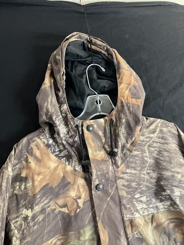 Cabela's Men's 2XL GoreTex Full Zip Mossy Oak Camo Hunting Rain Jacket Hooded - Thumbnail 3