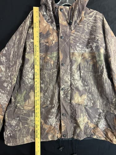 Cabela's Men's 2XL GoreTex Full Zip Mossy Oak Camo Hunting Rain Jacket Hooded - Thumbnail 11