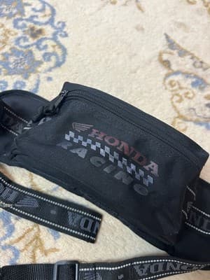 VTG HONDA Racing Motorcycle Bike Car Gear Fanny Hip Waist Pack Bag 9x4 NO BUCKLE - Image 1