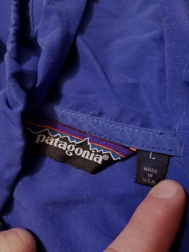 VTG 90s Patagonia Hoody Pullover Sailing 1/4 Snap Marsupial Jacket Men's Large - Thumbnail 3