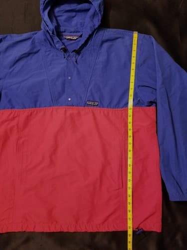 VTG 90s Patagonia Hoody Pullover Sailing 1/4 Snap Marsupial Jacket Men's Large - Thumbnail 4