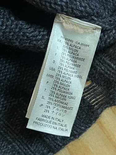 RARE Diesel Distressed Knit Alpaca Sweater Men’s M Black Avant Garde Jumper Vtg - Thumbnail 6