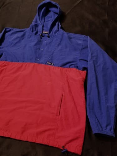 VTG 90s Patagonia Hoody Pullover Sailing 1/4 Snap Marsupial Jacket Men's Large - Thumbnail 11