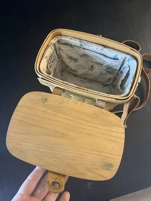 Longaberger 1999 Shoulder Purse Basket Adjustable Removable Leather Strap /Liner - Thumbnail 7