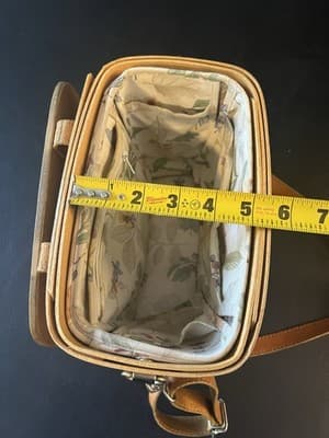 Longaberger 1999 Shoulder Purse Basket Adjustable Removable Leather Strap /Liner - Thumbnail 12