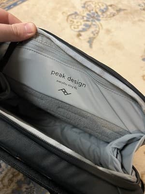 Peak Design Everyday Sling 6L Black Nylon Camera Bag KEI Realty NO Dividers - Thumbnail 13