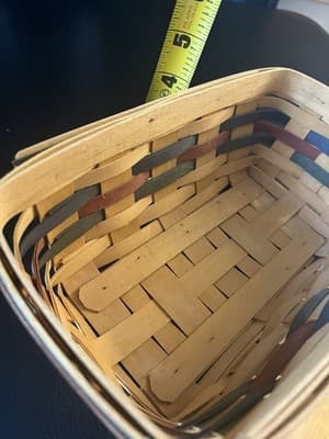 Longaberger 1998 Shades Of Autumn Bakers Bounty Tissue Basket/Lid Kleenex Long - Thumbnail 15