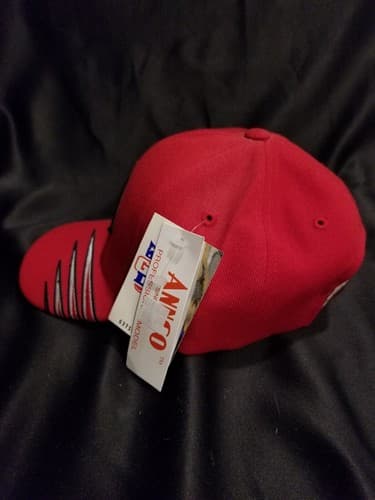 Kansas City Chiefs VTG 90s Strapback Hat Cap Stripes KC Annco Brand Club - Thumbnail 3