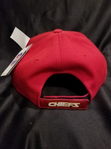 Kansas City Chiefs VTG 90s Strapback Hat Cap Stripes KC Annco Brand Club - Thumbnail 5