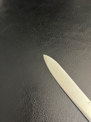 VTG Wood Handle Sushi Knife Gold 3 400 C Stainless Japan 9 1/2" Blade Kitchen - Thumbnail 6