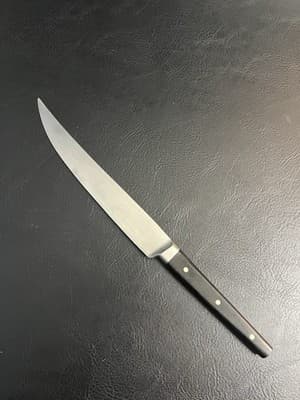 Vintage Ekco Flint Black Handle Chef’s Knife 14" Blade 9" Forged Stainless Japan - Image 1