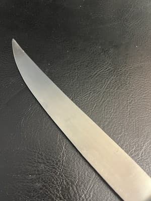 Vintage Ekco Flint Black Handle Chef’s Knife 14" Blade 9" Forged Stainless Japan - Thumbnail 4