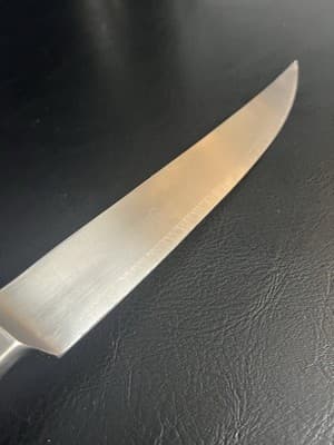 Vintage Ekco Flint Black Handle Chef’s Knife 14" Blade 9" Forged Stainless Japan - Thumbnail 13